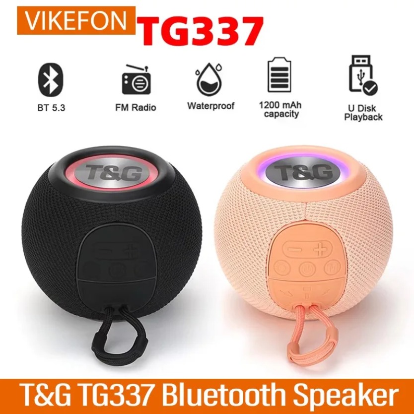 Portable Bluetooth Speaker Waterproof Ipx7 - TG337 TWS Głośnik Bluetooth z mocnym