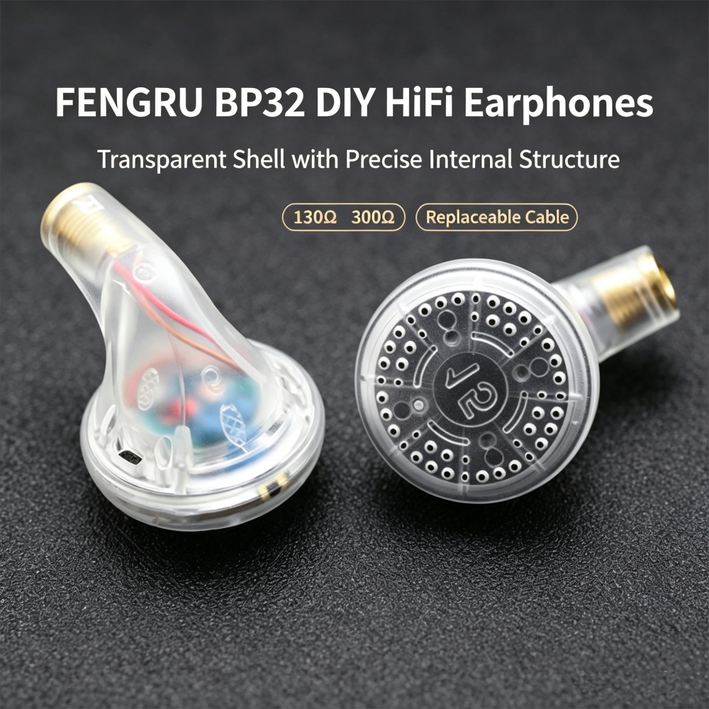 Planar Magnetic Iem Earphones - FENGRU BP32 DIY 130 omów Sterownik