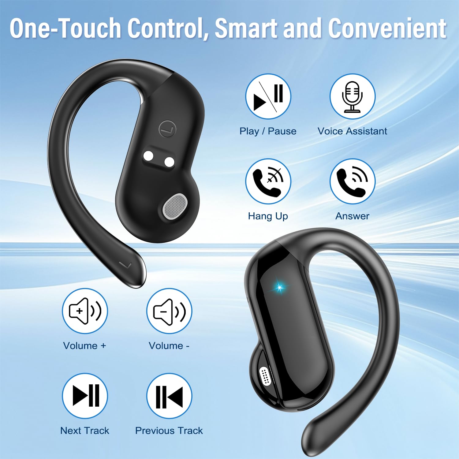 Open Ear Air Conduction Headphones - Słuchawki douszne otwarte 2026 Bluetooth 5.4