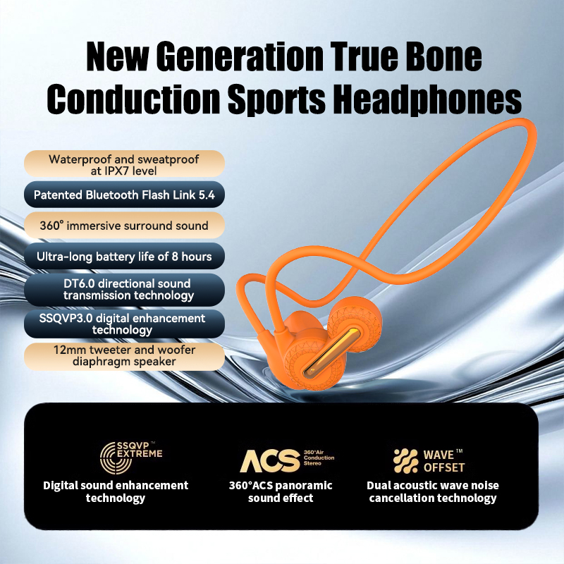 Bone Conduction Running Headphones - Słuchawki sportowe Bluetooth z przewodnictwem kostnym,