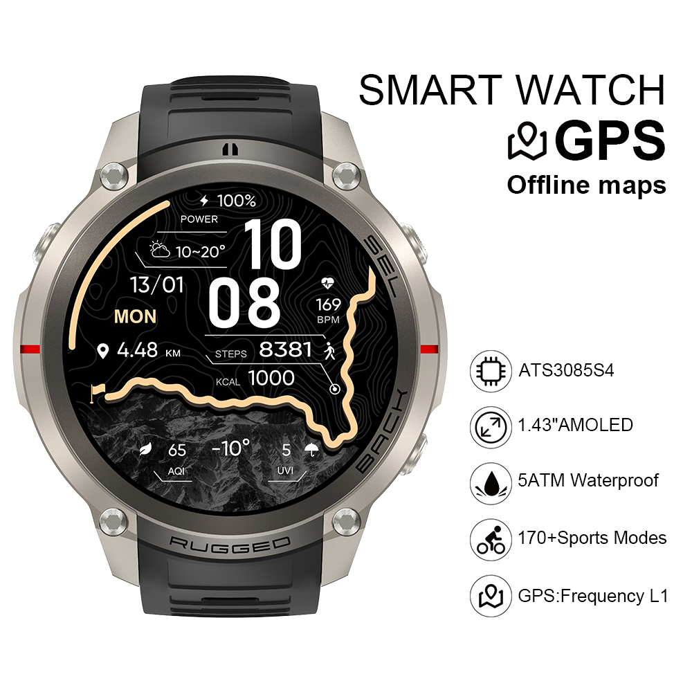 Smartwatches - Smartwatch 2026 DM59 z mapami offline,