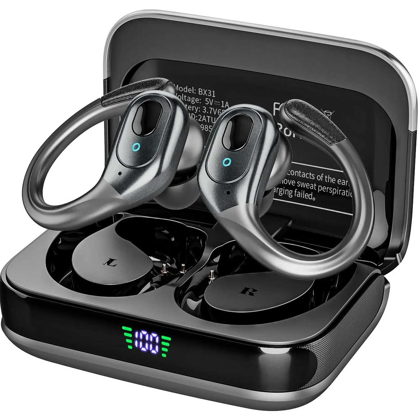 Type C Wired Earphones With Mic - Słuchawki sportowe TWS Bluetooth 6.0 HIFI