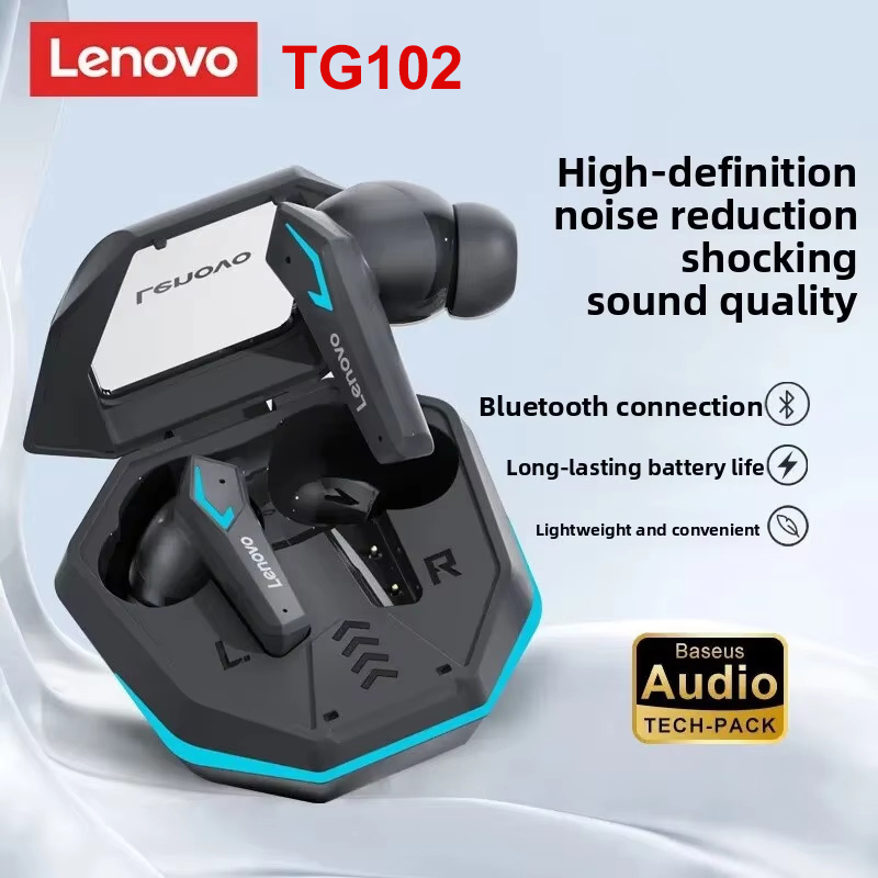 Gaming Headset With Mic Rgb - Słuchawki bezprzewodowe Lenovo TG102 Gaming Bluetooth