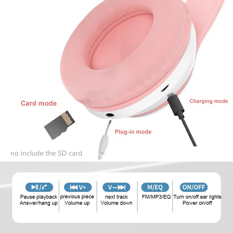 Najnowsze bezprzewodowe słucha – Cat Ear Bluetooth Headset Led recenzja i cena