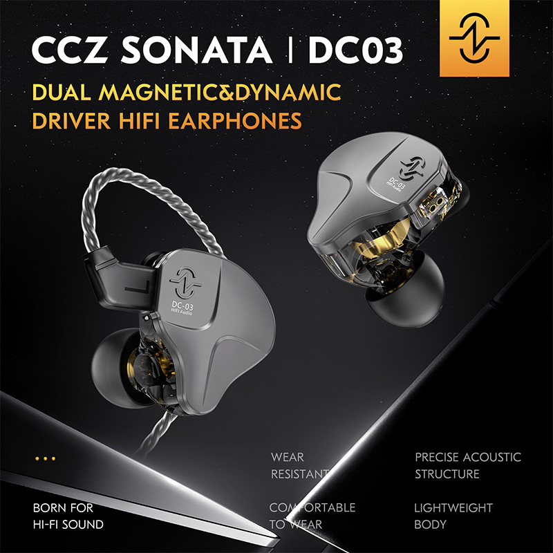 Słuchawki przewodowe CCZ DC03  – In Ear Monitors For Singers recenzja i cena