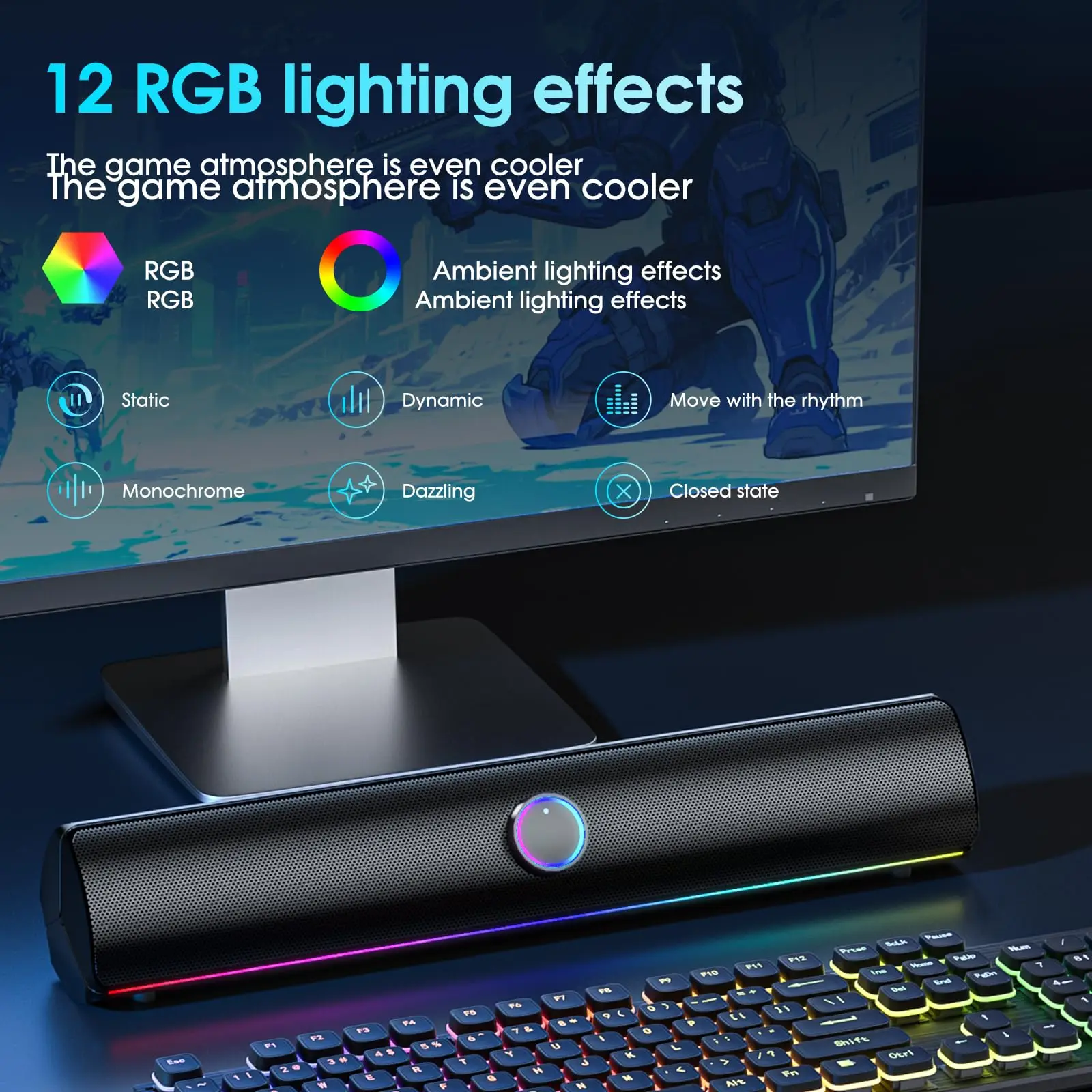 Gamingowy soundbar, głośnik z  – Rgb Computer Soundbar For Pc recenzja i cena