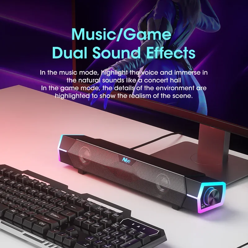 4D Stereo Sound Bar Głośnik PC – Rgb Computer Soundbar For Pc recenzja i cena