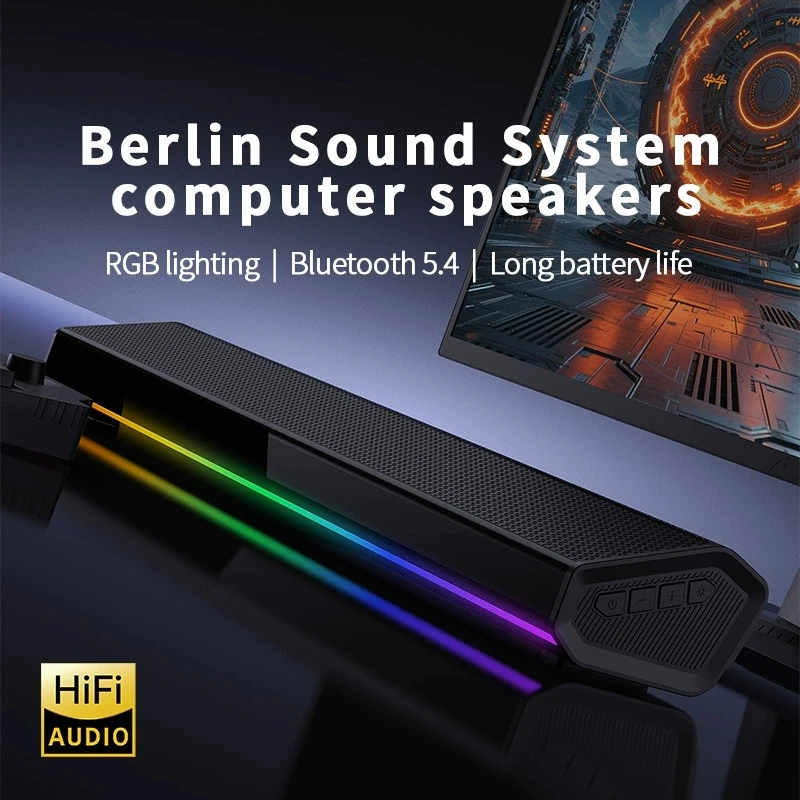Głośnik Bluetooth 5.4 z podświ – Rgb Computer Soundbar For Pc recenzja i cena