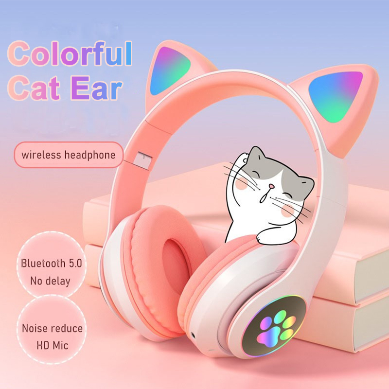 Słodkie słuchawki z kocimi usz – Cat Ear Bluetooth Headset Led recenzja i cena