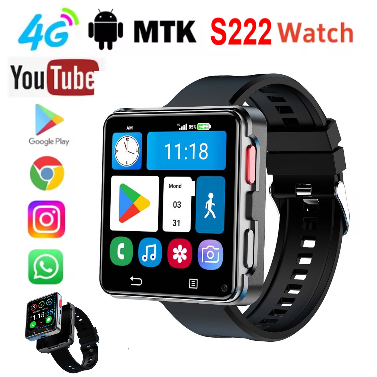 Smartwatch S222 4G z kartą SIM – Smartwatches recenzja i cena