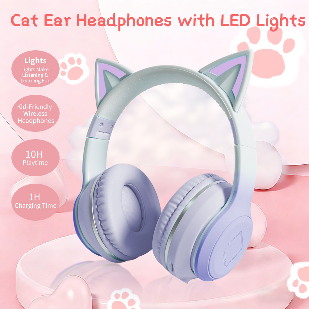 Urocze słuchawki bezprzewodowe – Cat Ear Bluetooth Headset Led recenzja i cena