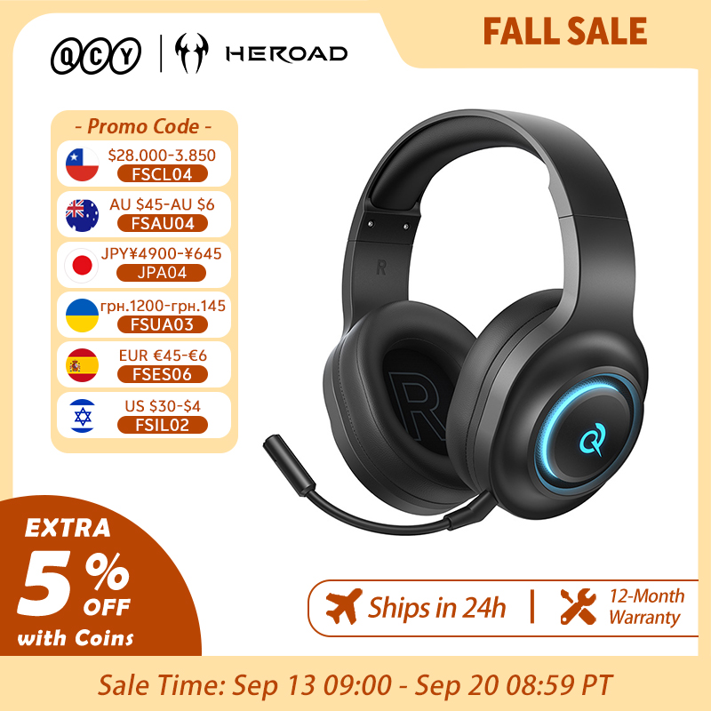 Słuchawki gamingowe QCY Heroad – Gaming Headset With Mic Rgb recenzja i cena