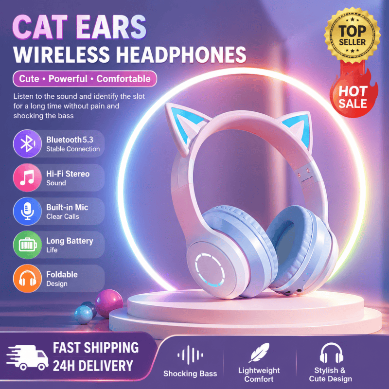 Nowe, najlepiej sprzedające si – Cat Ear Bluetooth Headset Led recenzja i cena