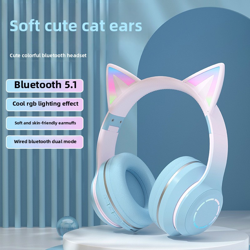 Nowy bestsellerowy zestaw słuc – Cat Ear Bluetooth Headset Led recenzja i cena