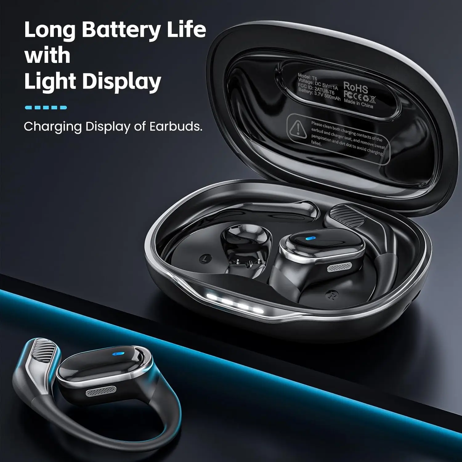 Słuchawki Bluetooth Bezprzewod – Open Ear Air Conduction Headphones recenzja i cena